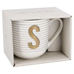 Becher Buchstabe/Streifen, S, 450 ml