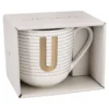 Becher Buchstabe/Streifen, U, 450 ml