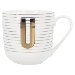Becher Buchstabe/Streifen, U, 450 ml