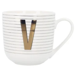 Becher Buchstabe/Streifen, V, 450 ml