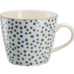Becher China, blau, Dots, 300 ml