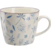 Becher China, blau, Gräser, 300 ml