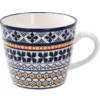 Becher China, blau/orange, 300 ml
