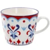Becher China, rot/blau, 300 ml