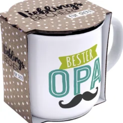 Becher Emaille-Optik, Opa, 350 ml