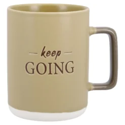 Becher mit Spruch, grün/konisch, 400 ml