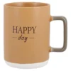 Becher mit Spruch, orange/konisch, 400 ml