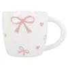 Becher Schleifen, weiß/rosa, 520 ml