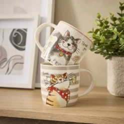 Becher Tier, Katze/braun, 330 ml