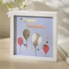 Bilderrahmen Geldgeschenk, Ballon/weiß, 12 x 12 cm