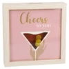 Bilderrahmen Geldgeschenk, Cocktail/natur, 12 x 12 cm