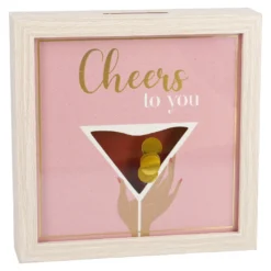 Bilderrahmen Geldgeschenk, Cocktail/natur, 12 x 12 cm