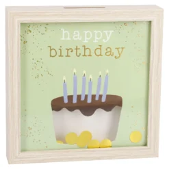 Bilderrahmen Geldgeschenk, Torte/natur, 12 x 12 cm