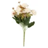 Blumenstrauß Pompom, creme/apricot, 29 cm