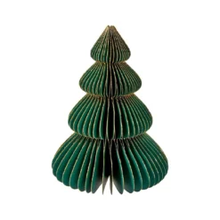 Deko-Baum Wabe, dunkelgrün/4 Stufen, 15 cm