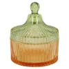 Deko-Dose Barock, orange/grün, 11 x 12 cm