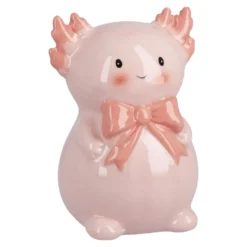 Deko-Figur Axolotl, mit Schleife, 15 cm