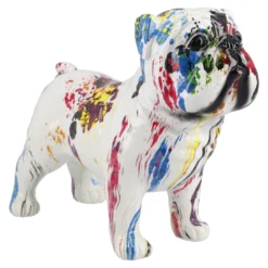 Deko-Hund Color, weiß/bunt, 21 x 7.5 x 16.5 cm