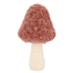 Deko-Pilz Filz, spitz/rot, 7.5 x 12.5 cm