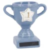 Deko-Pokal mit Kreidefeld, blau, 12.5 cm