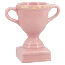 Deko-Pokal mit Kreidefeld, rosa, 12.5 cm