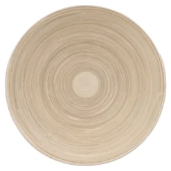 Dekoschale Bambus, weiß-matt, 30 x 10 cm