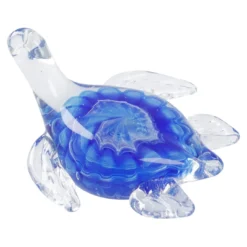 Deko-Schildkröte, blau, 12 cm