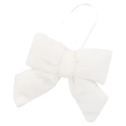 Deko-Schleife, hängend/weiß, 11 cm