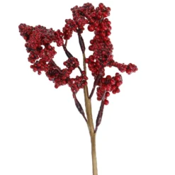 Deko-Stecker, Beeren klein, rot, 20 cm
