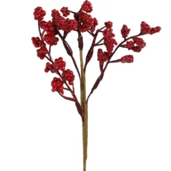 Deko-Stecker, Beeren klein, rot, 20 cm