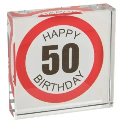 Deko-Würfel Geburtstag, 50, 7.8 cm