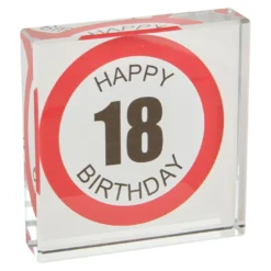 Deko-Würfel Geburtstag, 18, 7.8 cm