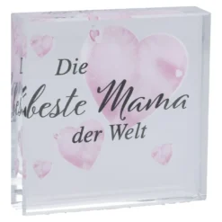 Deko-Würfel Mama, Beste Mama, 8 x 8 cm