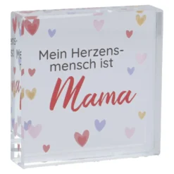 Deko-Würfel Mama, Herzensmensch, 8 x 8 cm