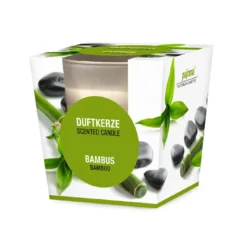 Duftkerze im Glas, Bambus