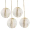 4er Set Anhänger Wabe/Kugel, offwhite