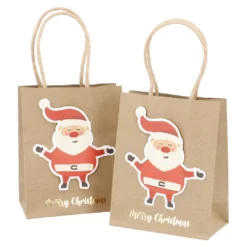2er Set Geschenktüte Weihnachtsmann, 11.2 x 14 cm