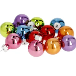 12er Set Glaskugeln, 2,5 cm, fancy