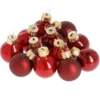 12er Set Glaskugeln 2,5 cm, rot