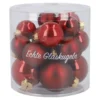 17er Set Glaskugeln Mix, rot