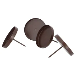 4er Set Kranzkerzenhalter, braun-matt, 7 cm
