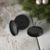 4er Set Kranzkerzenhalter, schwarz-matt, 8 cm