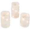 3er Set LED-Kerze mit LED-Draht