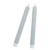 2er Set LED-Stabkerze Rustik/Timer, salbei, 24.5 cm