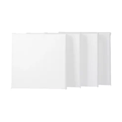 4er Set Leinwand, 15 x 15 cm