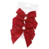 4er Set Satin-Schleife, bordeaux