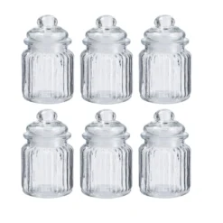 6er Set Vorratsglas Country, geriffelt, 250 ml