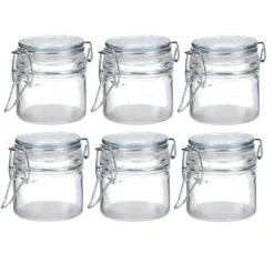 6er Set Vorratsglas mit Bügelverschluss, 80 ml