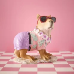 Figur Capybara, rosa, 12 cm