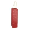 Flaschentüte Sterne, rot/gold, 10 x 36 cm